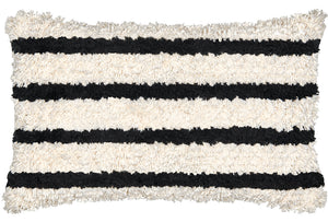 PINSTRIPE SHAG LUMBAR CUSHION BY CASTLE