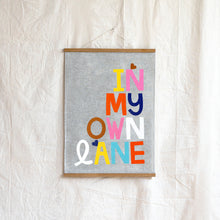 IN MY OWN LANE ART TEATOWEL