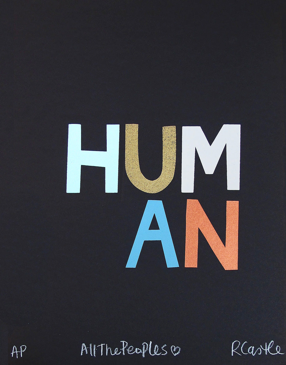 All the Peoples Print by Rachel Castle. 250mm w x 325mm h