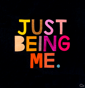 Just Being Me Embroidery by Rachel Castle. 400mm w x 400mm h