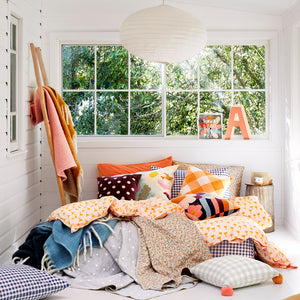 Rainbow Linen Pillowcase by Castle. SS19 Collection