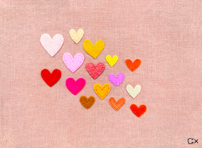 15 BLUSH PINK HEARTS