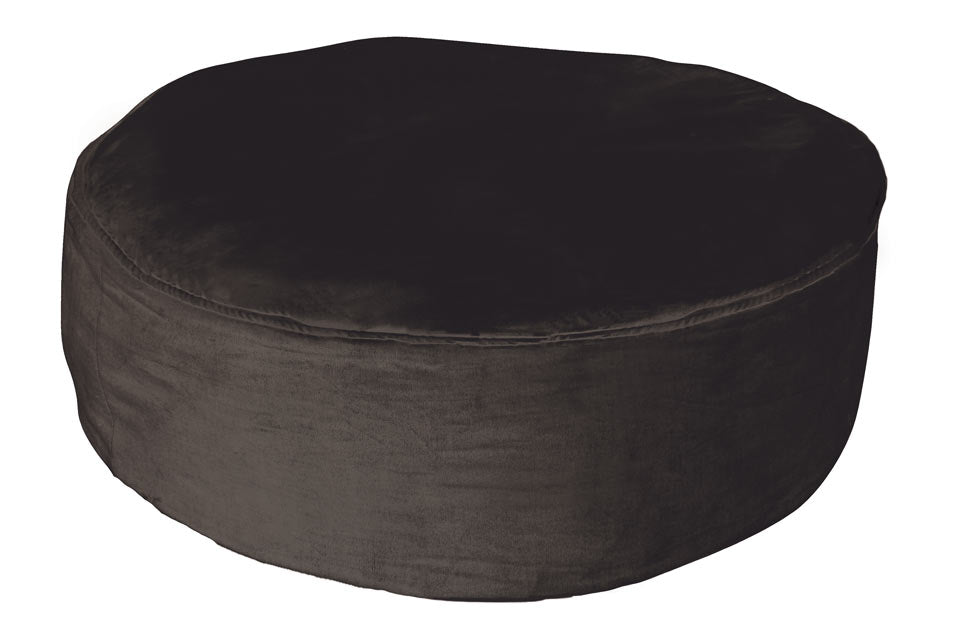 BLACK VEVLET FLOOR CUSHION BY CASTLE