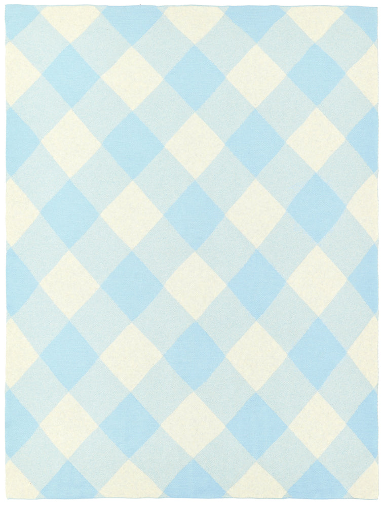 SKY BLUE TARTAN BABY THROW BY CASTLE