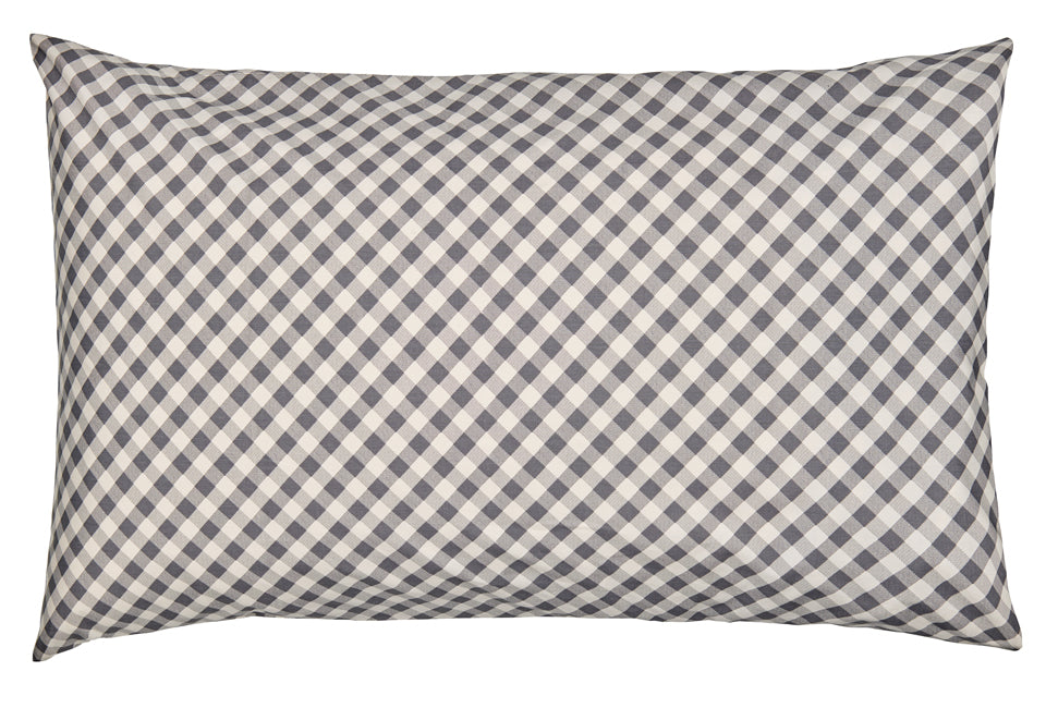 CHARCOAL GINGHAM PILLOWCASE BY CASTLE